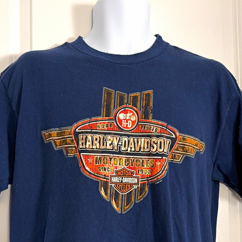 Harley-Davidson Motorcycles Graphic T-Shirt Thunder Mountain Loveland CO L